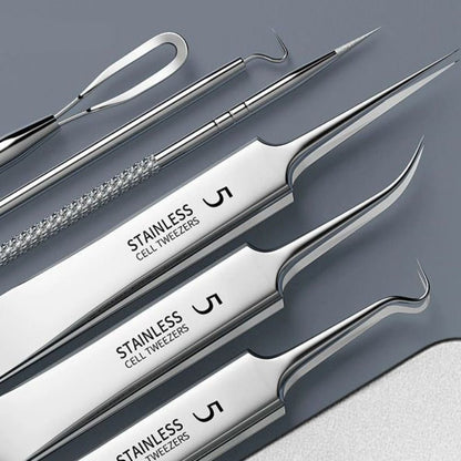 8Pcs Ultra-fine Beauty Salon Acne Needle Tool Set