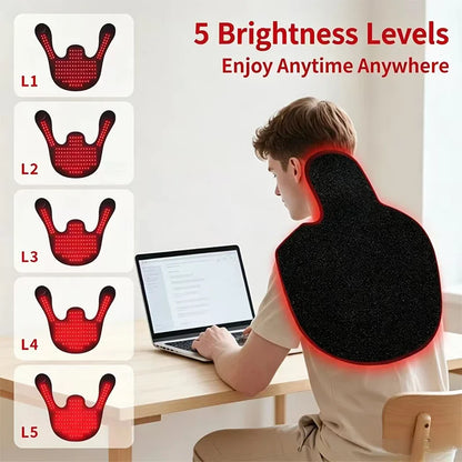 NEW 145LEDs Red Light Therapy Shawl 660nm&850nm for Neck and Shoulder Infrared Light Therapy for Body at Indoor Pain Relief
